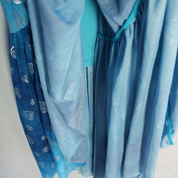 BlackMilk Avatar: The Last Airbender Earth Air Fire Water Sheer Midaxi Dress S - Picture 10 of 13